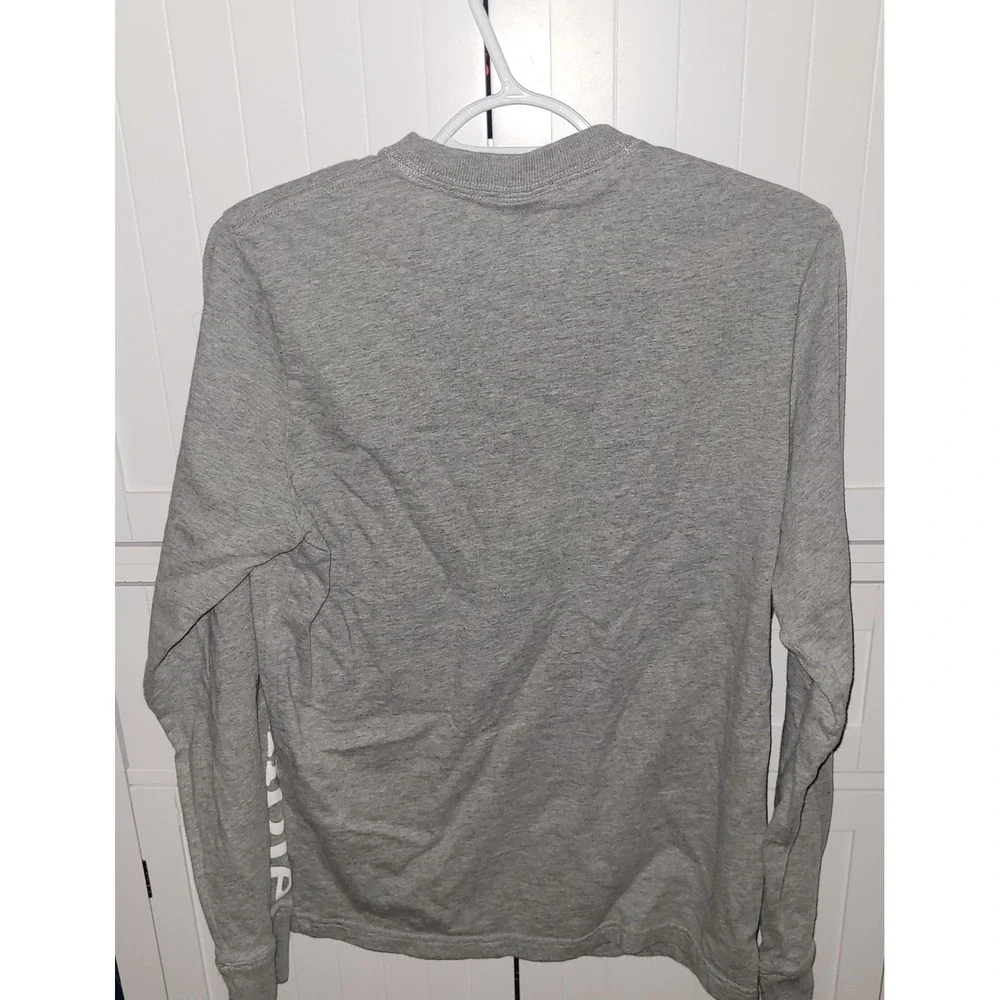 Abercrombie & Fitch Mens Muscle‎ Fit Long Sleeve Tee Grey Moose Logo Small y2k